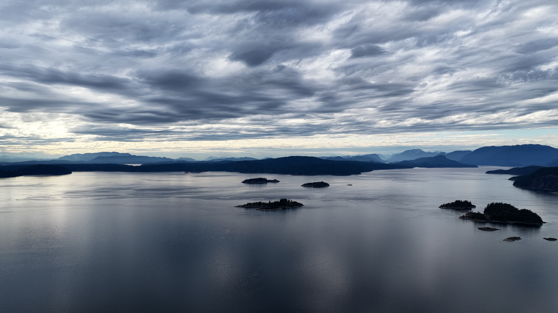 Moody skies over the islands