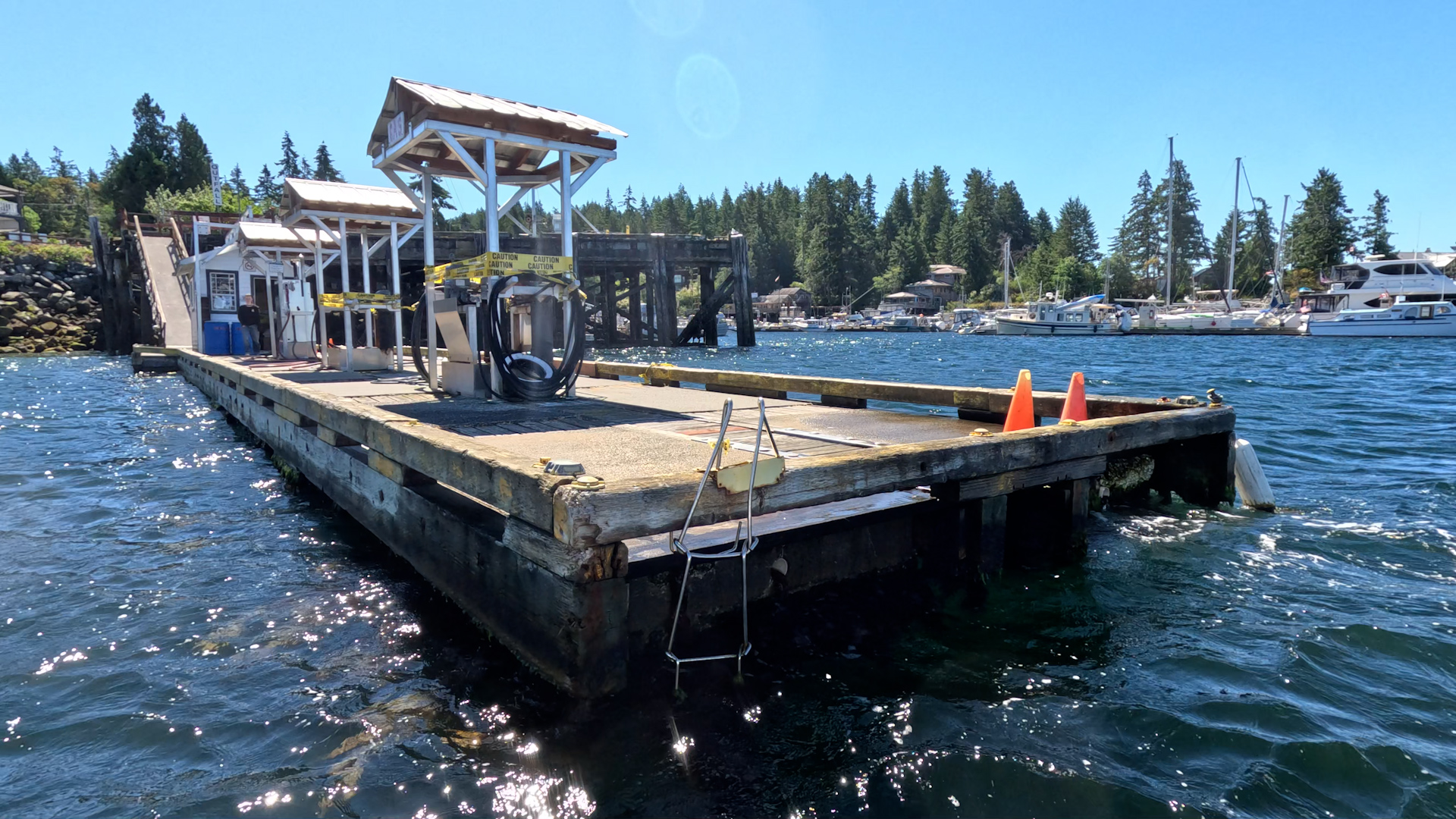 Fuel dock in Lund, BC